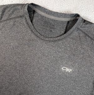 Outdoor Research Ignitor Short Sleeve Shirt Mens Dark Gray Performance Tee L